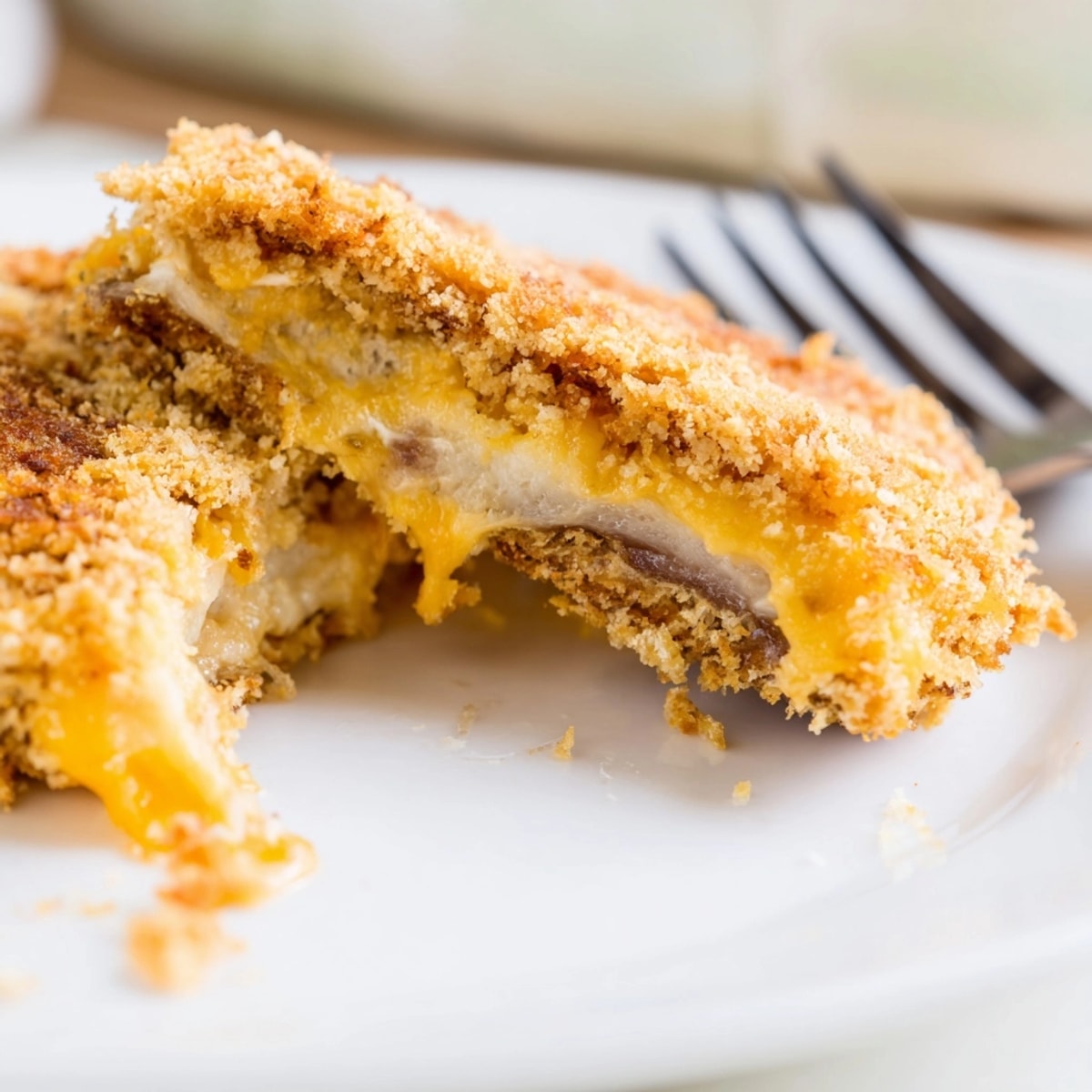 Pan-fried Crispy Cheesy Chicken Patties, a comfort food classic your family will love.