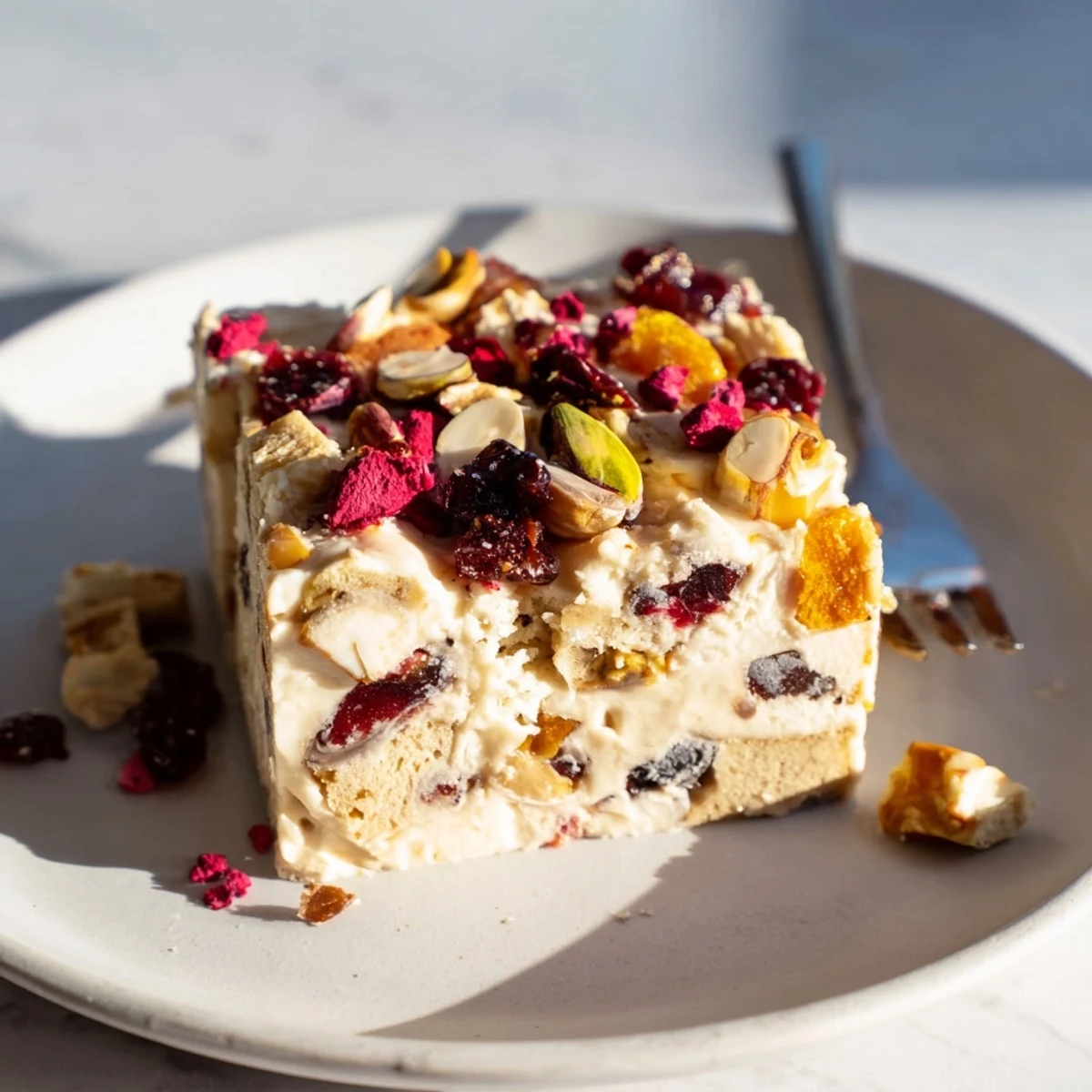 Irresistible layers of Charcuterie Board Sugar Cookie Fudge drizzled with honey and sprinkles.  