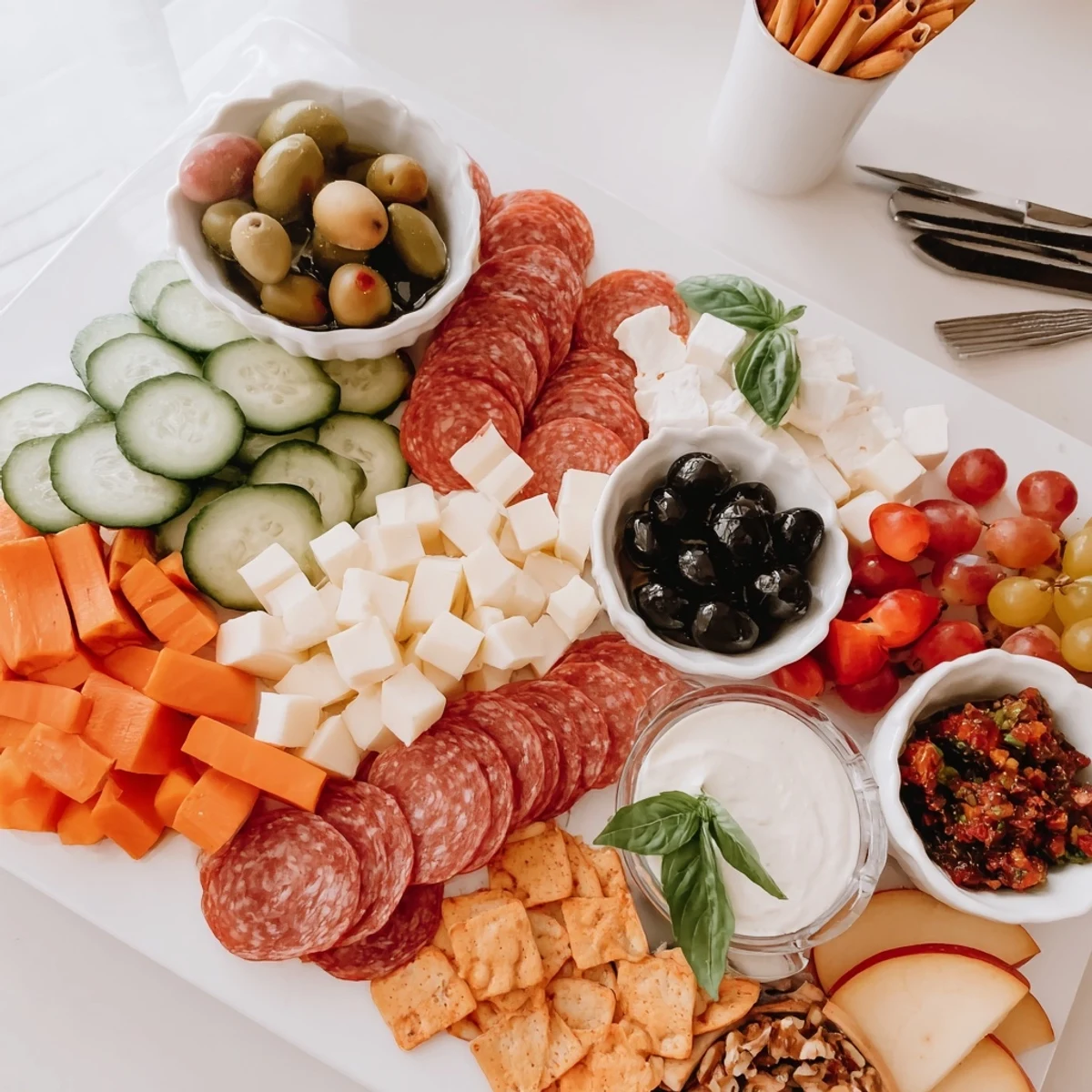Stylish Girl Dinner Platter showcasing delectable cheeses and fresh veggies for sharing.  