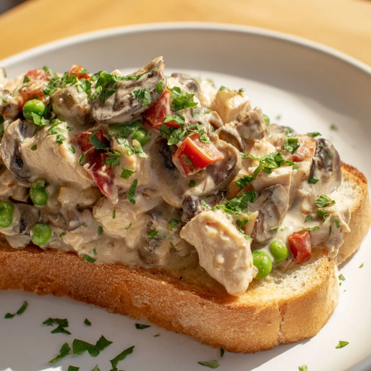 Chicken à la King Toast #107