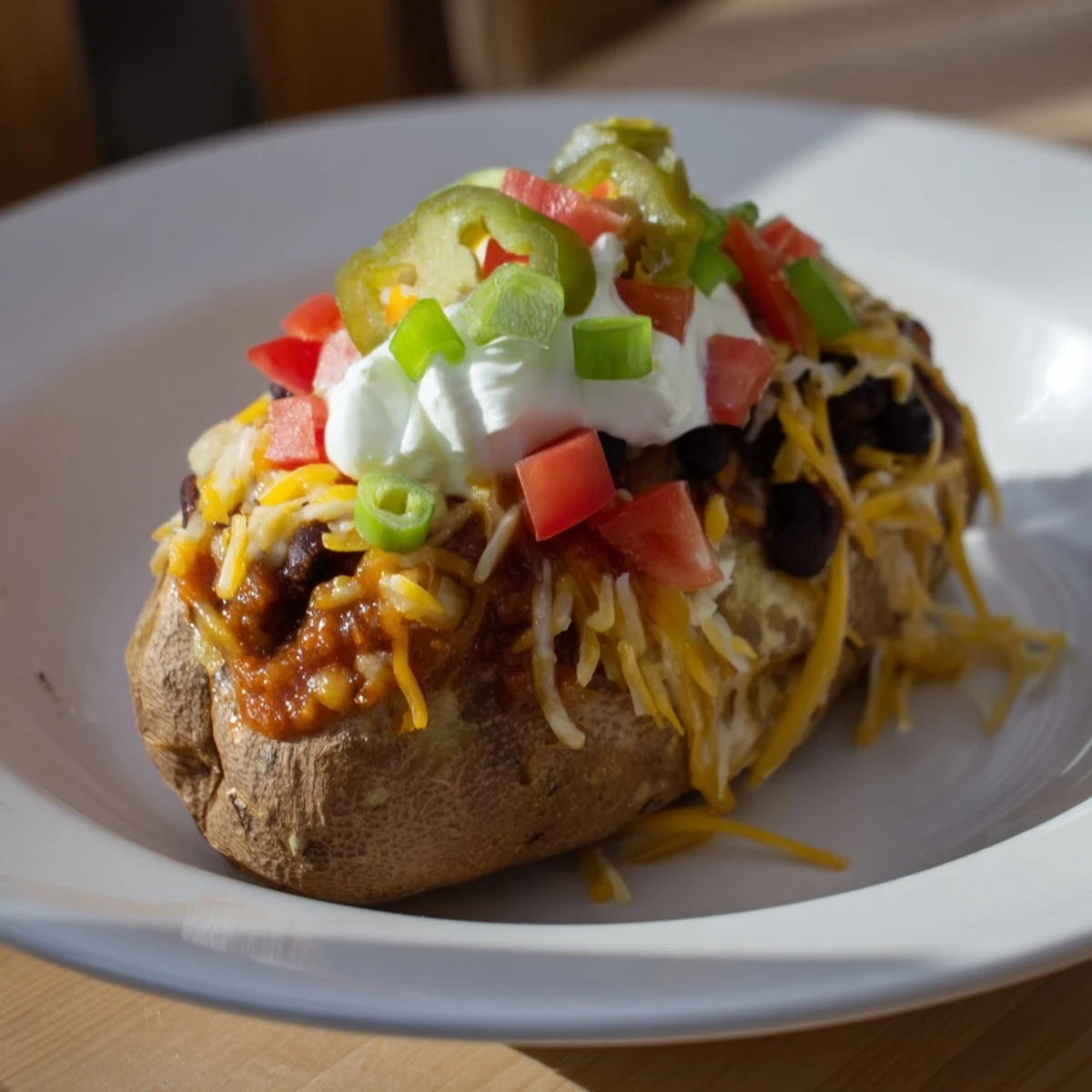 Loaded Baked Potato Chili Cheese