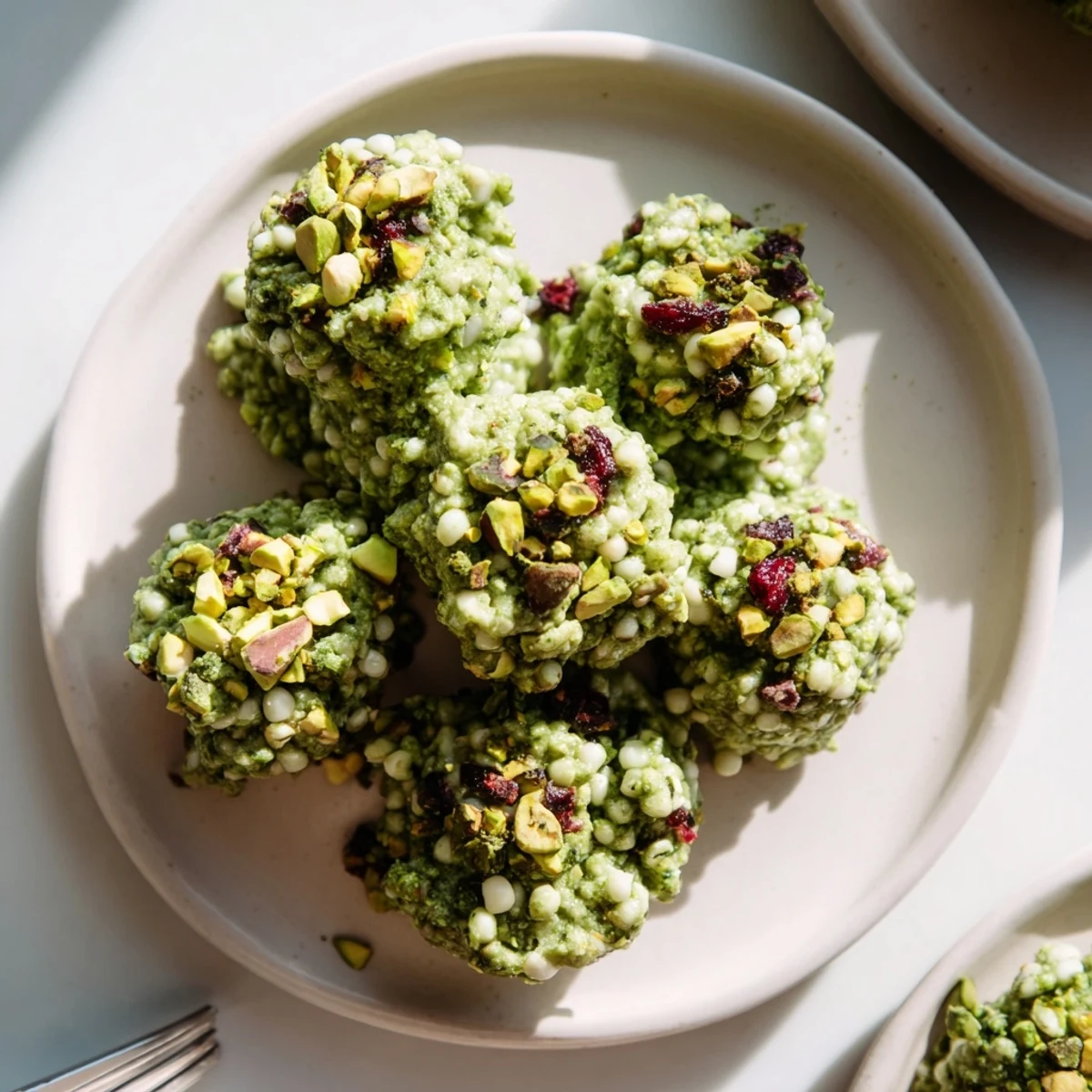 See the festive Matcha White Chocolate Cranberry Bark Clusters, a quick and easy dessert featuring cranberry bits.