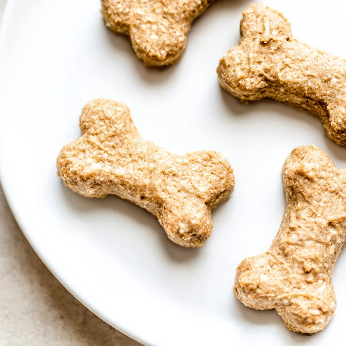Freshly baked Pawsitively Good Dog Bone Treats, golden and crunchy, ready for a happy pup.