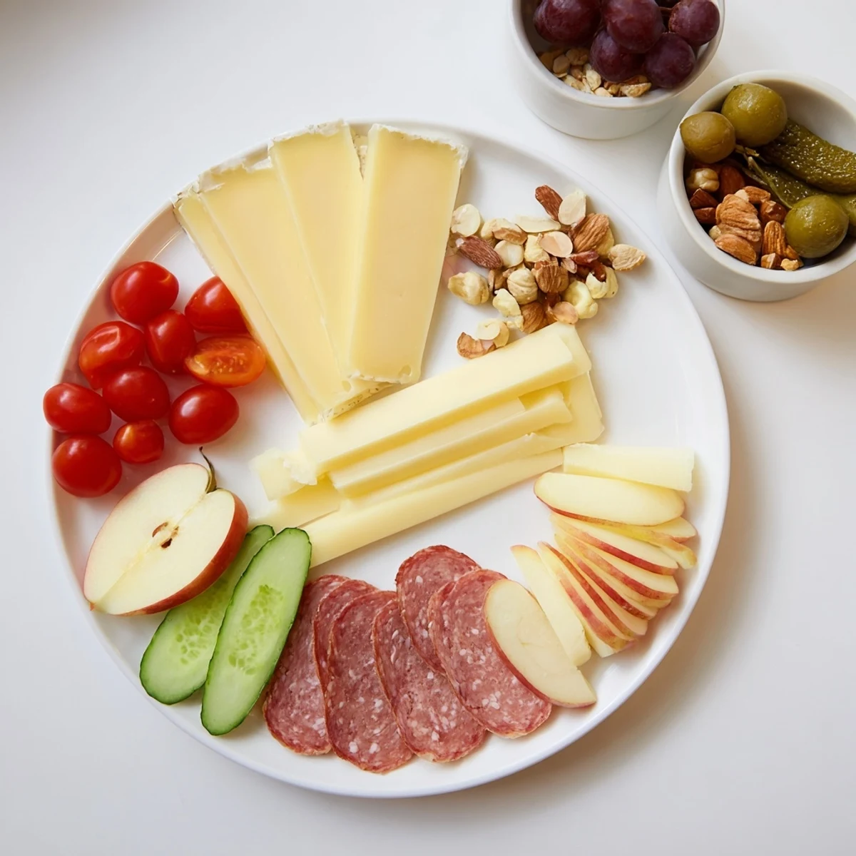 Planche Montagne Aventure Collation brimming with cheese, meats, and vibrant fruits, perfect for sharing.