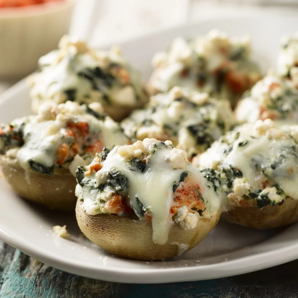 High-Protein Cottage Cheese Alfredo Christmas Shells, bubbly and golden, a festive holiday main dish.