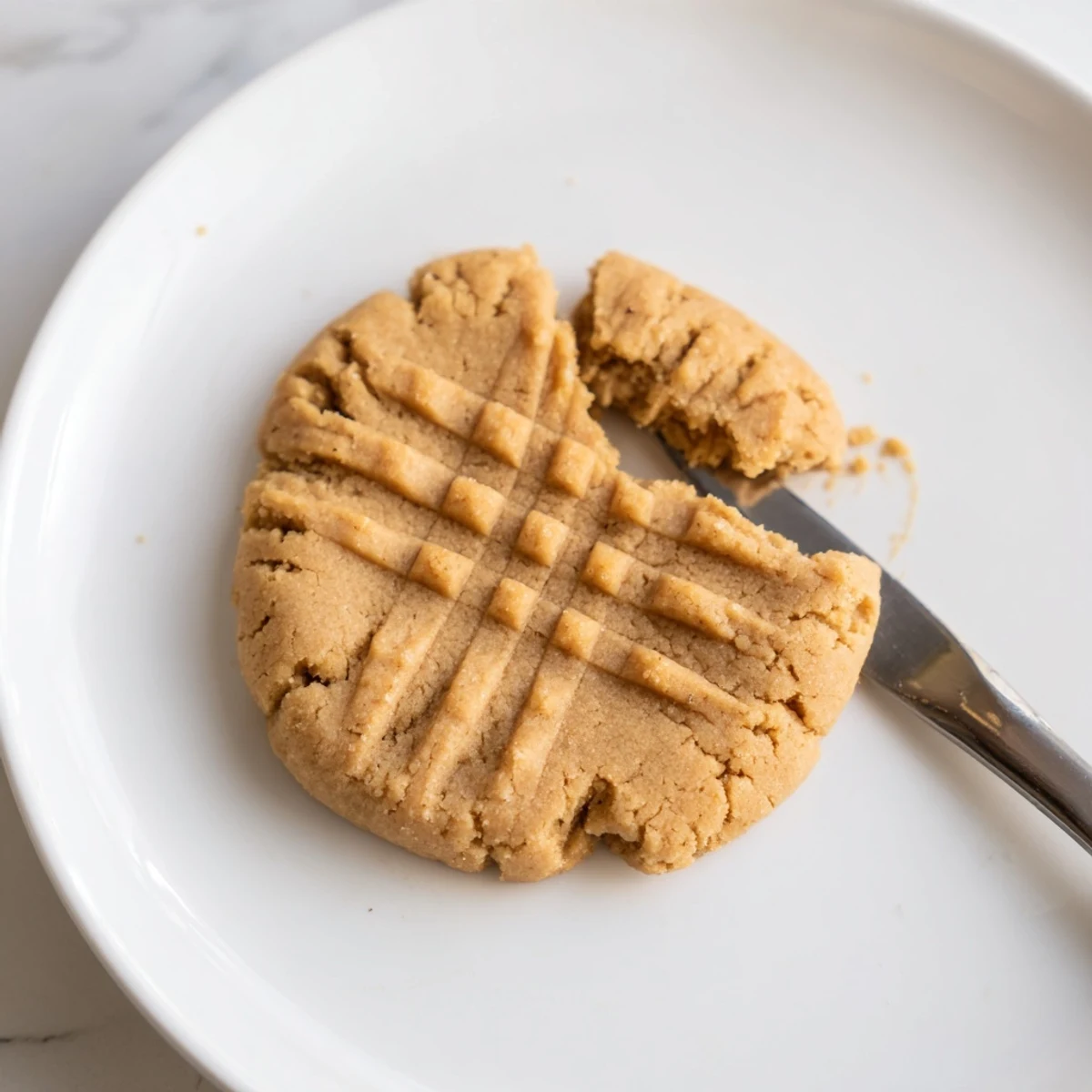 Close-up of soft and chewy flourless peanut butter cookies, perfect for a quick gluten-free snack.