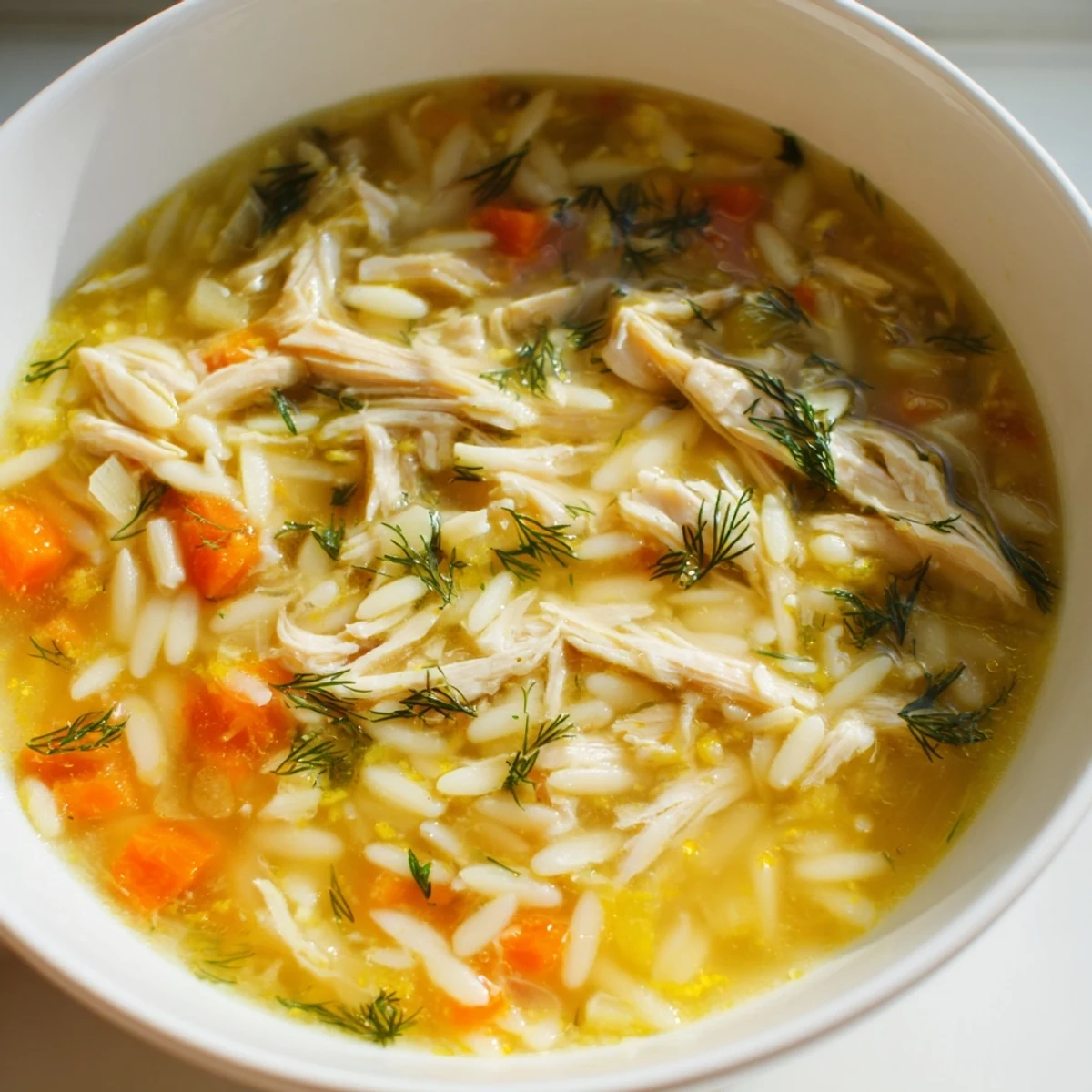 Chicken Lemon Orzo Soup