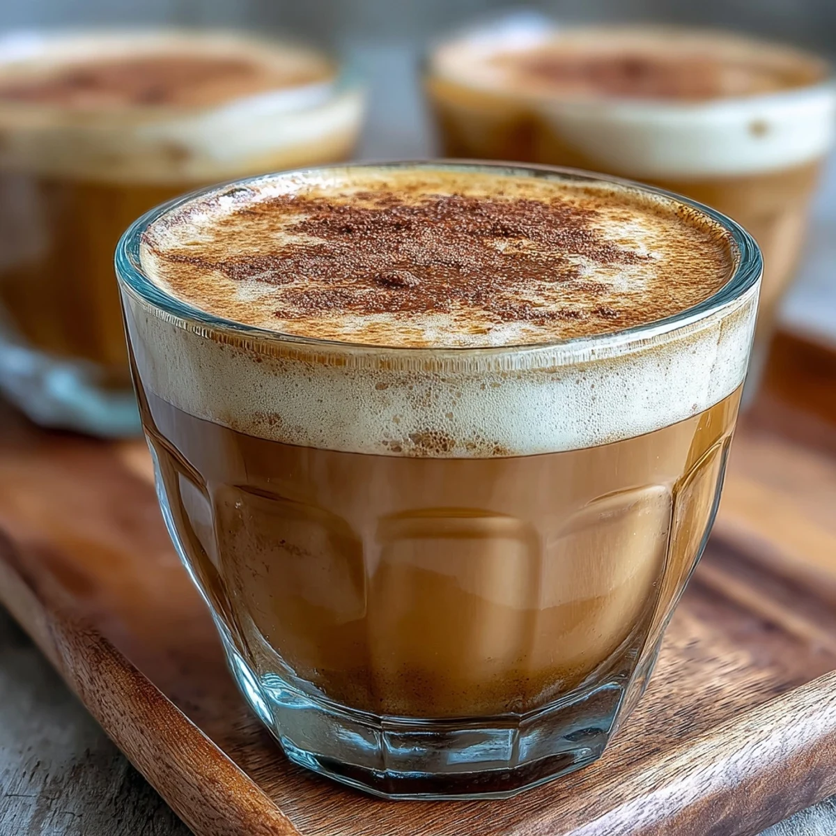 Creamy steamed milk and roasted hojicha tea create a cozy, aromatic cappuccino, served warm in a white ceramic mug.