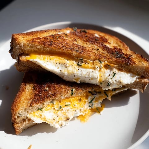 Golden-brown Garlic Butter Mayo Grilled Cheese, bubbling cheese pull, delicious, and easy to make.