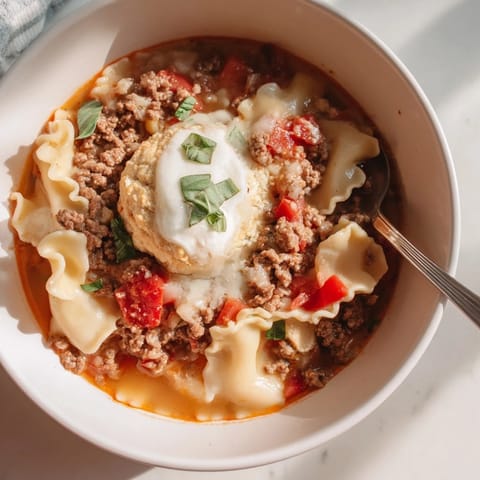 Lasagne Soup Cheesy Biscuits