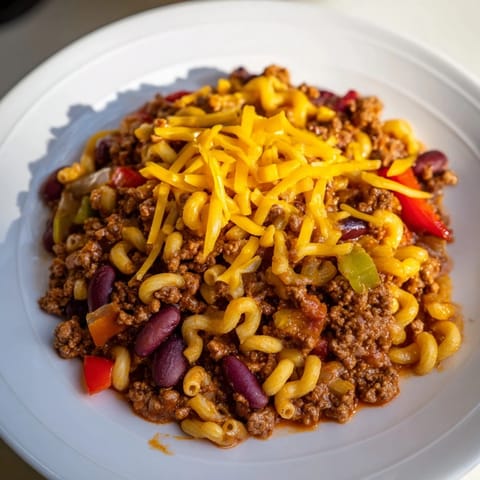 Cheeseburger Chili Mac Skillet