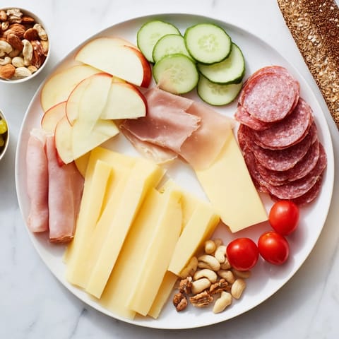 A close-up of the delicious Planche Montagne Aventure Collation, featuring crusty bread and rustic cheeses.