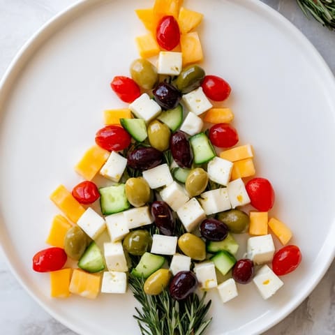 Cheese Olives Pine Tree Wreath