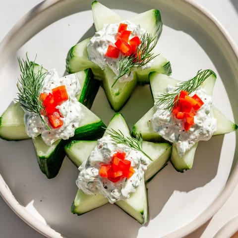 Cucumber Dill Christmas Stars