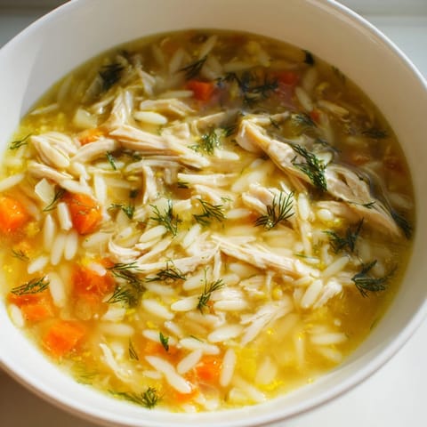Chicken Lemon Orzo Soup