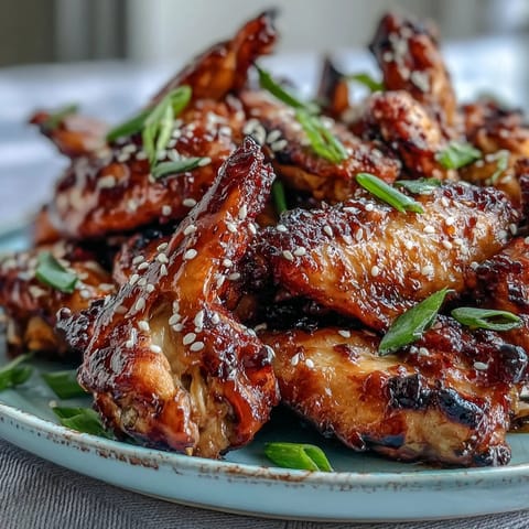 Soy, garlic, and ginger simmer into a sticky Coca Cola glaze coating these tender, glossy chicken wings in a skillet.
