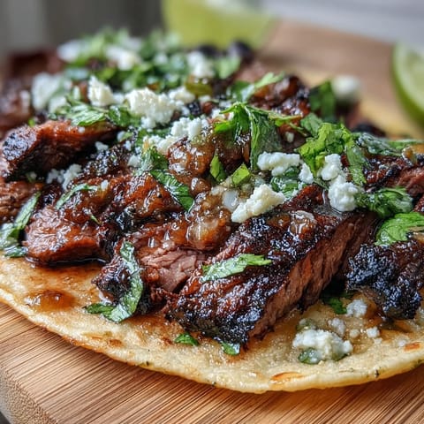 Vibrant Cinco de Mayo STREET TACO BAR overflowing with grilled carne asada.