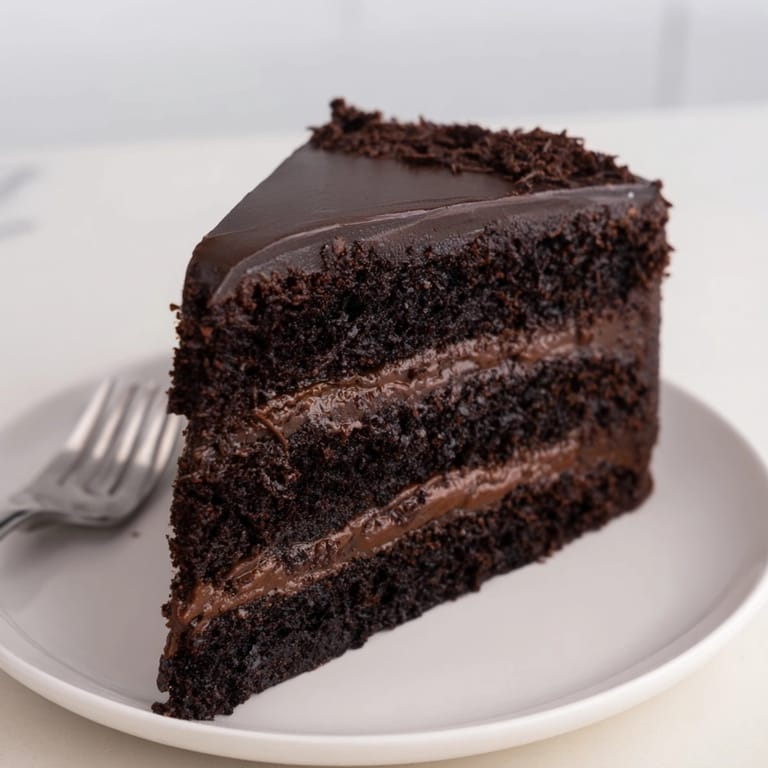 Homemade chocolate ganache cake recipe; fluffy layers and silky, irresistible ganache frosting.