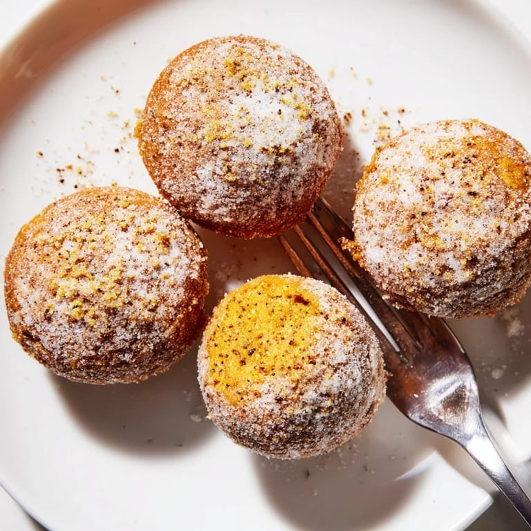 Golden-brown pumpkin muffin chai latte bites, perfect for cozy snacks and warm drinks.  