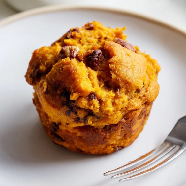 Irresistibly fluffy Sweet Potato Pancake Drop Muffins ready for a delightful breakfast treat.  