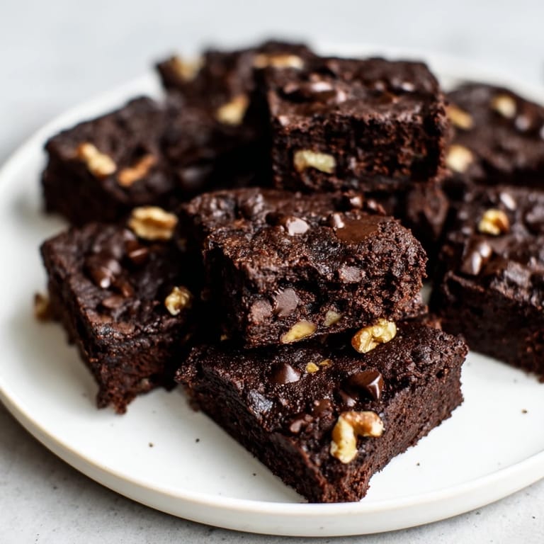 Decadent Zero-Waste Brownies using nut-milk pulp, perfect served warm with ice cream.  