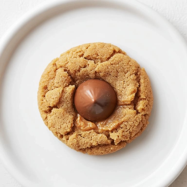 Warm, soft 3-Ingredient Peanut Butter Blossoms cooling on a wire rack, a quick and easy dessert.