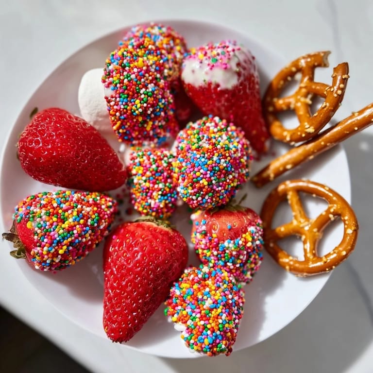 A visually stunning Rainbow Sprinkle Party Board ready for your next celebration, full of fun desserts.