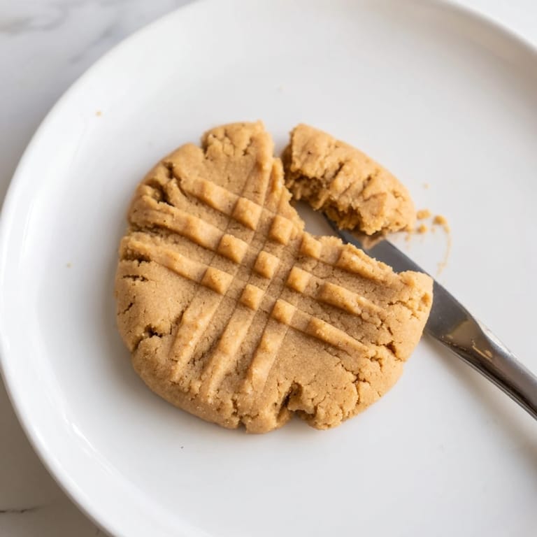 Close-up of soft and chewy flourless peanut butter cookies, perfect for a quick gluten-free snack.