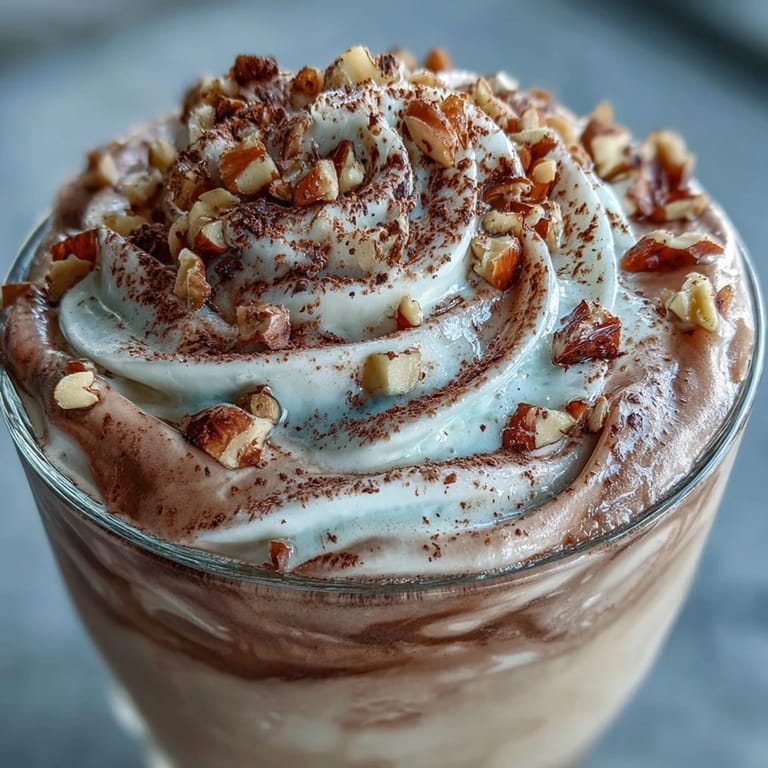 Rich Hojicha milkshake served with a straw and dusting of hojicha powder on top.