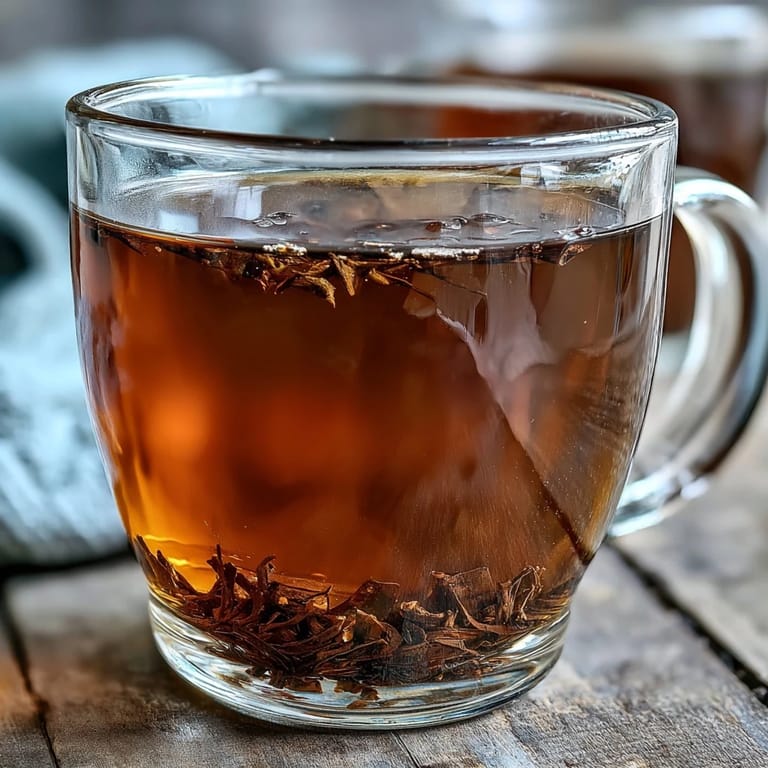 Steaming Hojicha Americano in a clear glass mug, highlighting its roasted, coffee-like aroma and earthy, nutty notes.