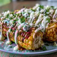 1. Elote-Style Microwave Corn on the Cob with Cotija cheese, chili powder, and fresh cilantro, ready in minutes for a quick Mexican side.  